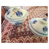 SAT120 - Vintage Crane Porcelain Bowl set 