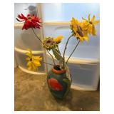 SAT151 - Fish Flower Pot with Fake Flowers