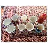 SAT153 - Bundle of mixed Mugs + ceramic tea strainer 