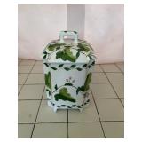 SAT155 - Hand Painted Ceramic Canister