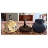 SAT159 - 2 Teapots + Ceramic Pitcher 
