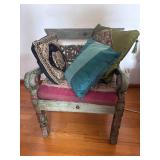 SAT172 - Hand-Carved Indian Pidha Chair