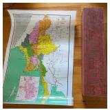 SAT178 - Burmese Cinnabar Lacquer Box With Myanmar Map