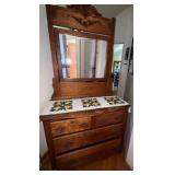 SAT194 - Antique American Oak Dresser