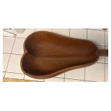 SAT206 - Wooden Pear Fruit Bowl