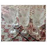 SAT210 - Six Crystal Wine Goblets 