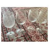 SAT211 - Set Of Four Crystal Wine Glasses