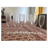 SAT212 - 6 Crystal Flute Glasses 
