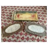 SAT258 - Decorative Crystal and Wood Platters