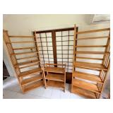 SAT276 - Set of 3 wooden open bookshelves 