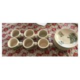 SAT298 - Set Of Six Tea Cups And Plates