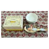 SAT303 - Rosanna Dish, 5 Bowls, Utensil Dish