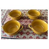 SAT357 - Four Double Handed Soup Bowls 