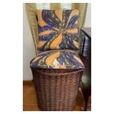 SAT391 - Jumbo Wicker Hamper & Decorative Pillows 