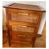 SAT417 - Vintage (2) Pier 1 Boho Bamboo Nightstands