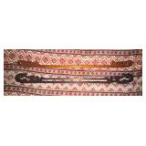 SAT430 - Southeast Asian Carved wood scroll textile hanger 