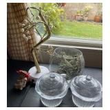 SAT431 - Decor Bundle-Candy Dishes, Fishbowl Vase, Lite-Up Tree, Angel Figurine 