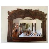 SAT451 - Hand-Carved Wooden Wall Mirror 