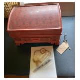 SAT457 - Asian Red Lacquer Keepsake Chest And A Surprise! 