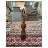 SAT458 - Vintage Hand-Carved Teak Wood Thai Thepphanom Guardian Angel Statue