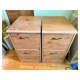 SAT480 - Pair of wooden filing drawers 