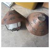 SAT515 - Rustic Dragonfly Metal Votive Lamps