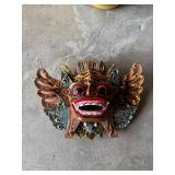 SAT522 - Vintage Hand-Carved Balinese Barong Wooden Mask