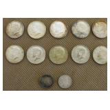 PPM044 Ten U.S. Half-Dollars & Two Japan Olympic Coins Lot