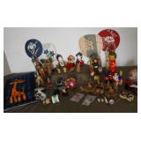PPM046 Japanese Wooden Kokeshi Dolls, & Wooden Figurines
