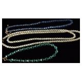 PPM053 Three Gorgeous Vintage Glass Bead Necklaces