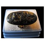 PPM081 Japanese Samurai Sword Kashira on a 14Kt Gold Ring