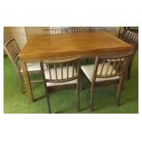 PPM084 Wooden Dining Table with Six Chairs