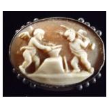 PPM110  Vintage Sterling Cameo Pin or Pendant Jewelry Piece