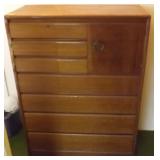 PPM129 Vintage Wood 8 Drawer Dresser with Cabinet