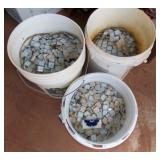 PPM155 Three Five Gallon Buckets of 1" Square Tiles