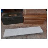 PPM169 Vintage Wood Chest, Footlocker and More