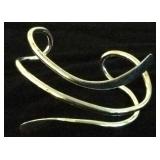 JYR007 Sterling Silver Abstract Cuff