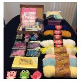 JYR038 Huge Crafters Lot!  Yarn, Paint, Decorations, more