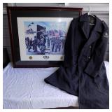 FKC006 Patriotic Framed Print and Wool Trench coat