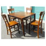 FKC018 Ashley Furniture Wood High Top Table & Matching Chairs