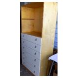 FKC035 Tall Dresser with Open Cabinet