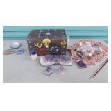 FKC050 Pirate Treasure Chest Full of Geode Stones & Crystals