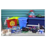FKC052 Large Toy Chest, Bucket of Toys & Red Toy Box with Lid