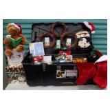 FKC057 Storage Trunk Filled with Christmas Decorations