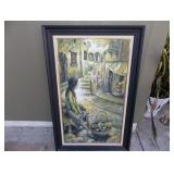 MLE004 Vintage Framed W. Woodward Modernist Serigraph