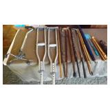 MLE016 Vintage Walking Sticks, Mobility Aids & More