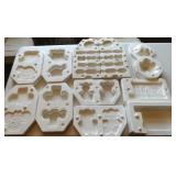 MLE025 Six Vintage Ceramic Molds Lot #1