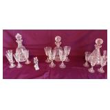 MLE051 Crystal Decanters and Wine Glasses & Brandy Snifters