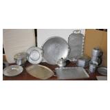 MLE053 Rare Vintage Hand Wrought Platters, Guardian Service Ware