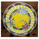 MLE115 Vintage Chinese Ceramic Platter with Peony Design